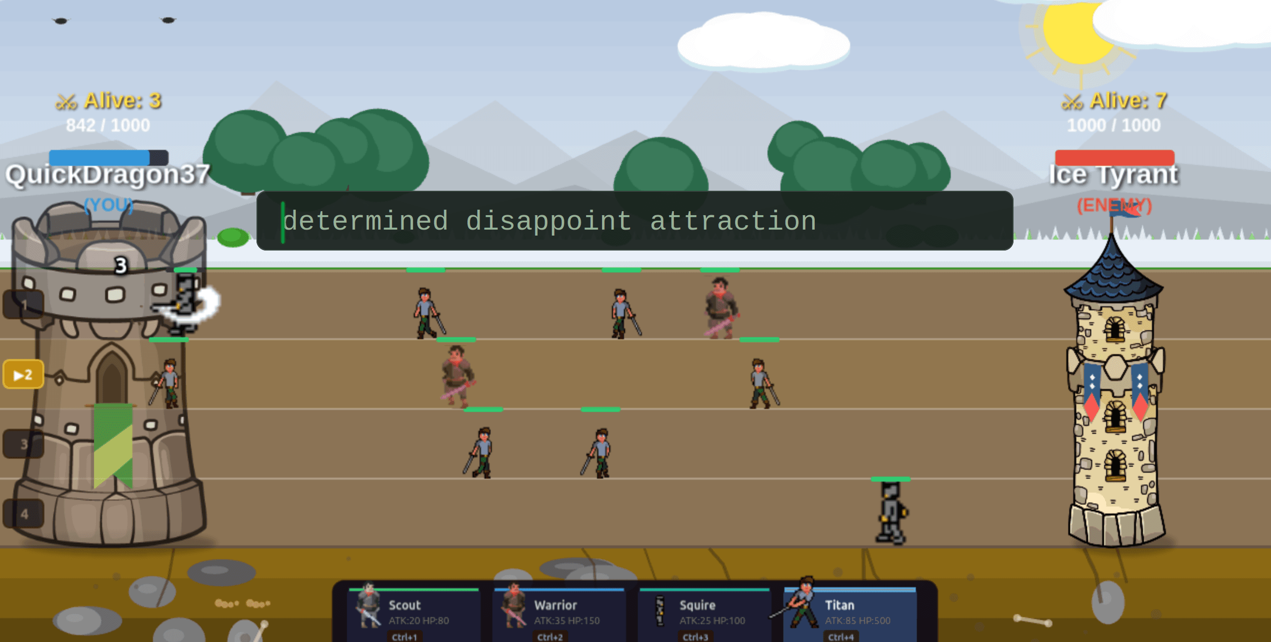 Tower Typer - A tower defense typing game